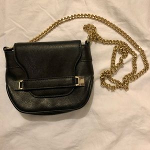Ivanka Trump Black and Gold Shoulder Bag